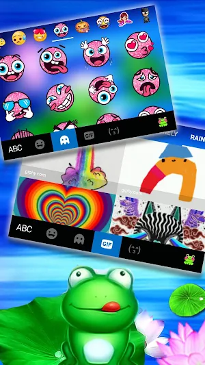 Cute Frog 3D Keyboard Backgrou Screenshot 3