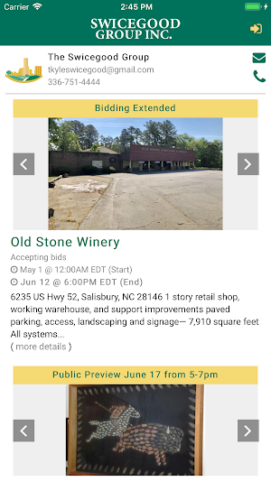 Swicegood Auctions Screenshot 2
