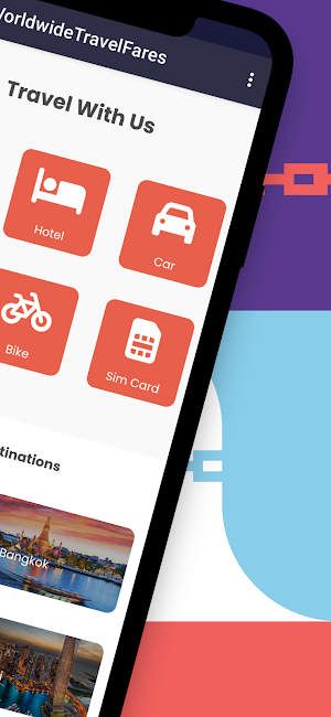WorldwideTravelFares App Screenshot 1