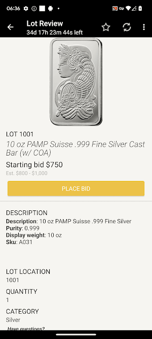 RJB Auctions Screenshot 2