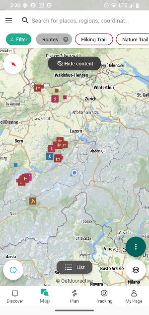 Swiss Parks App Screenshot 2