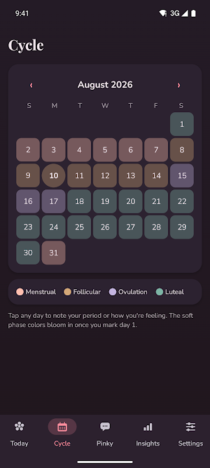 PinkyBloom: Period Tracker Screenshot 3