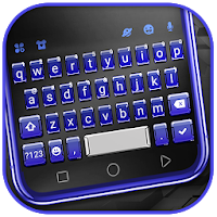 3d Blue Tech Keyboard Theme