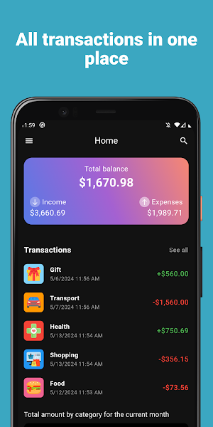 Finance:Budget Expense Tracker Screenshot 0
