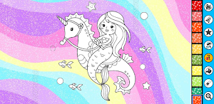 Mermaid coloring for adult Screenshot 2