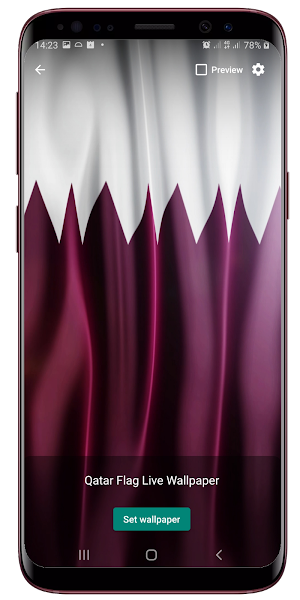 Qatar Flag Live Wallpaper Screenshot 1