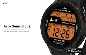 ACRO Genix Digital watchface Screenshot 1