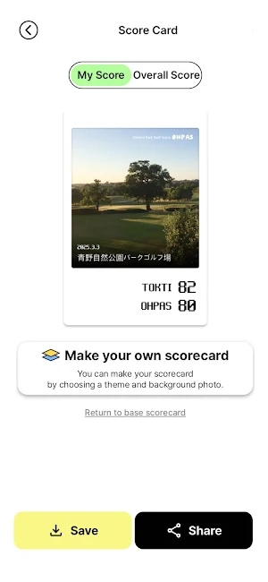 Ohpas, Today Parkgolf Score Screenshot 3