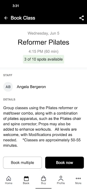 EB Pilates Screenshot 2