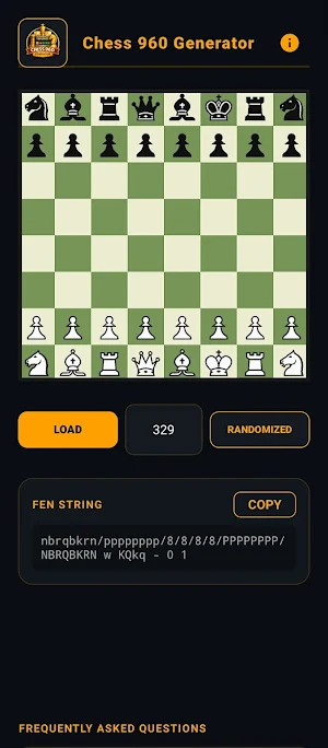 Chess 960 Generator Screenshot 1