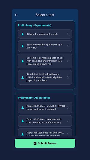 +2 Chemistry Salt Analysis Screenshot 2