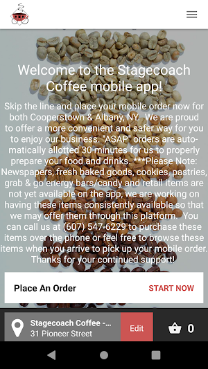 Stagecoach Coffee Screenshot 1