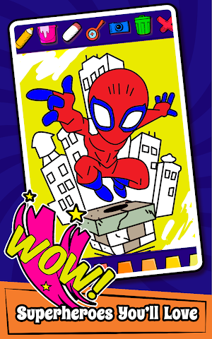 Superhero Coloring Book Game & Comics Drawing book Screenshot 3