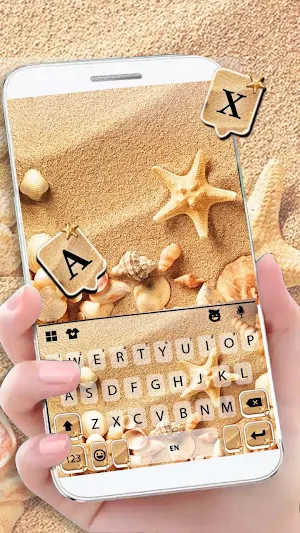 Beach Shells Holiday Keyboard Background Screenshot 0