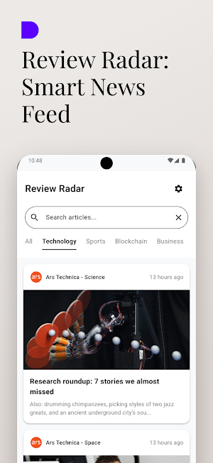 Review Radar: Smart News Feed Screenshot 0