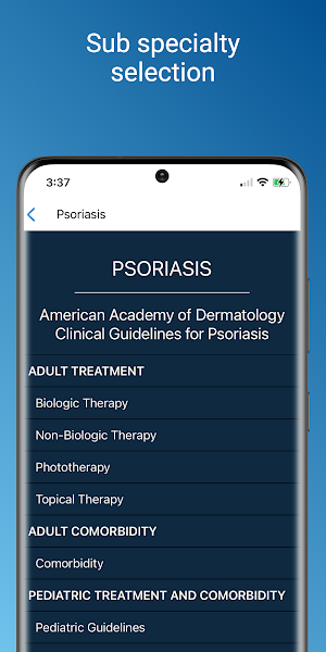 Clinical Guidelines Screenshot 1