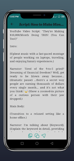 AI Script Writer Screenshot 1