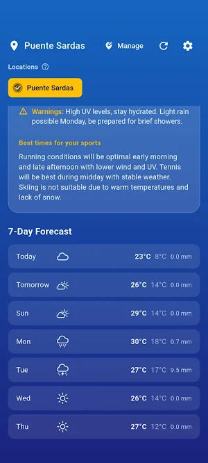 Weather Pal Screenshot 1