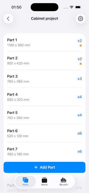 cut lists optimizer - mdf cut Screenshot 3