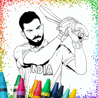 Cricket Sports Coloring Book