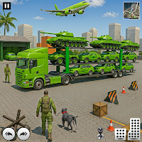 US Army Cargo Truck Driving