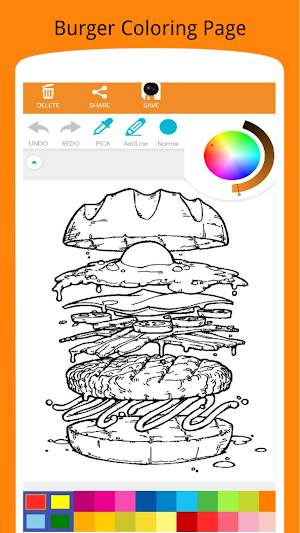 Burger Coloring Book Screenshot 3