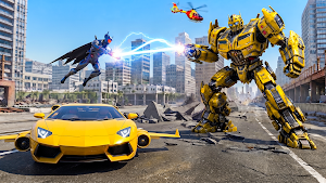 Flying Robot Hero:City Fighter Screenshot 2