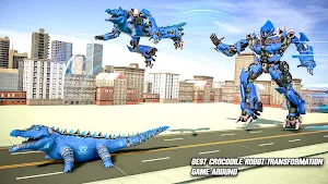 Crocodile Robot Transform Robot Transforming Games Screenshot 2