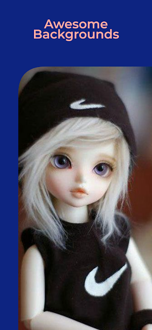 Cute Doll Pic Wallpaper HD Screenshot 2