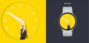 Anime Girl Yellow Wear OS Screenshot 0