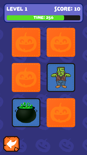 Halloween Memory Game for Kids Screenshot 1