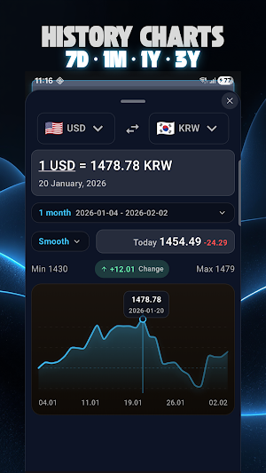 Currency Plus: Exchange Rates Screenshot 1