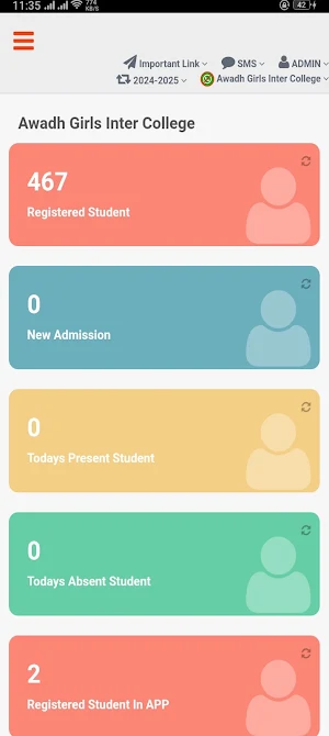 AWADH GIRLS COLLEGE ADMIN APP Screenshot 2