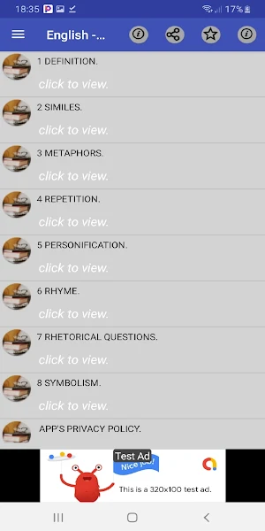Stylistic devices in poetry. Screenshot 0