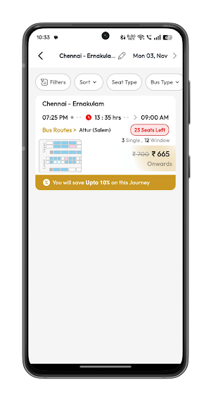 MRM Travels - Bus Tickets Screenshot 2