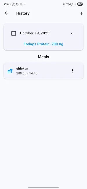 Protein Tracker Screenshot 2