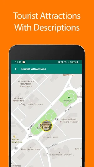 Vientiane Offline Map and Travel Guide Screenshot 0