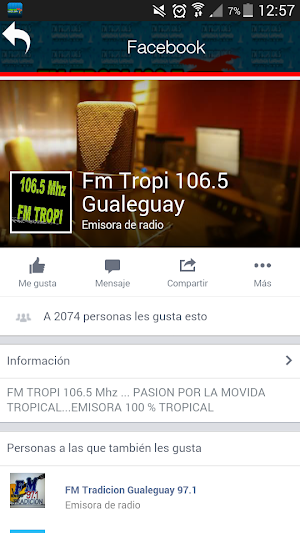 Fm Tropi 106.5 mhz Screenshot 2