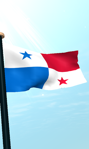 Panama Flag 3D Free Wallpaper Screenshot 3