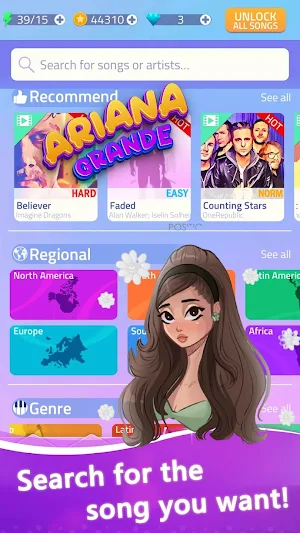Ariana Grande song Piano Tiles Screenshot 0
