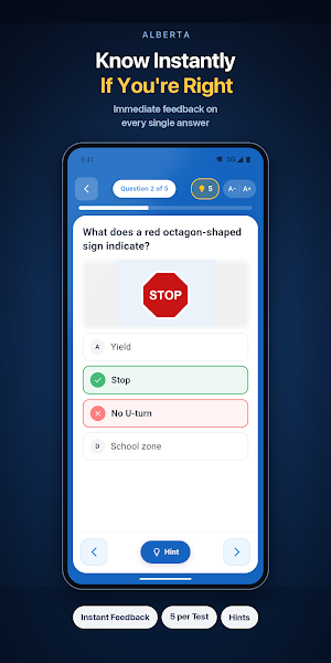 Alberta Class 7 Knowledge Test Screenshot 2