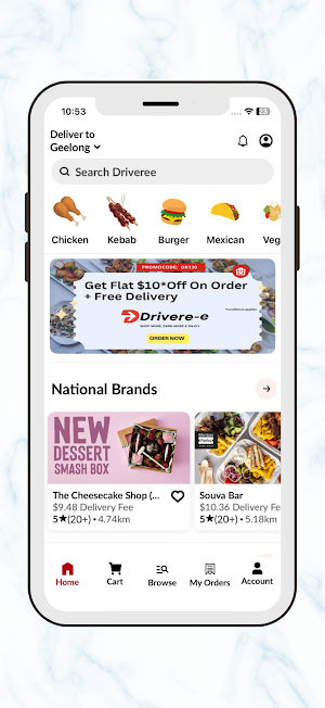 Driveree App | Food Delivery Screenshot 2