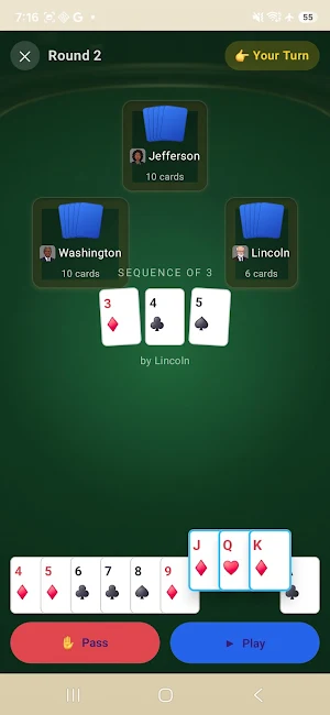 Presidents & Scum: Card Game Screenshot 1