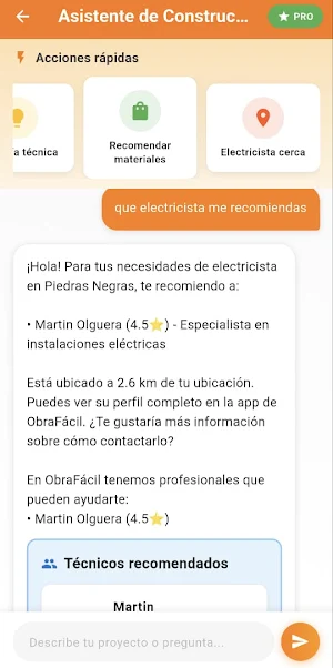 ObraFacil – Profesionales y IA Screenshot 3