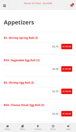 House of China Dundalk Online Ordering Screenshot 1