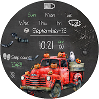BFF75- Halloween Pumpkin Car