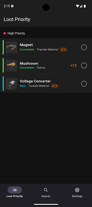 Raiders Loot Item Tracker Screenshot 1