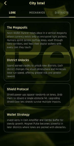 Neon Wallet Runner Screenshot 2