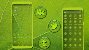 Green Leaf Drop Theme Screenshot 0