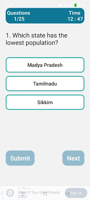 Population Quiz Screenshot 0